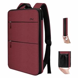 ZINZ Slim & Expandable Laptop Backpack 15 15.6 16 Inch Case, Water Resistant Travel Backpack Compatible with MacBook Pro/Neo 16" 15", Dell XPS 15 16 and Most 15" 15.6" 16" Notebooks, RD01BK01