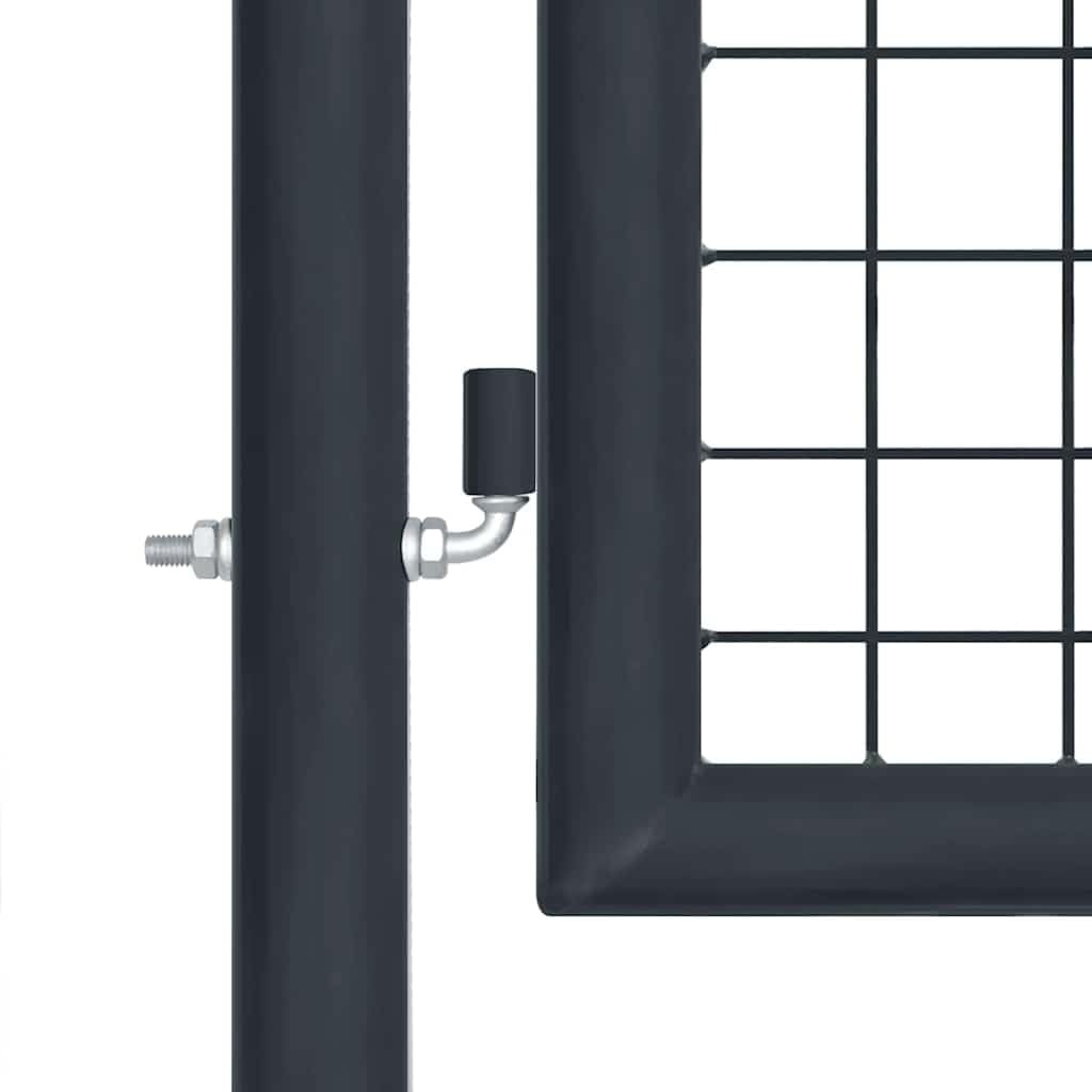 vidaXL Puerta de Malla de Jardín para Valla Barrera Cancela de Cerca Patio Granja Entrada Estable y Duradera Acero Galvanizado Gris 400x150 cm