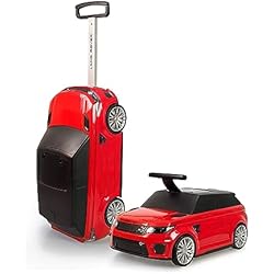 Jeep Maletas Viaje FEBER - Range Rover Foot to Floor and Suitcase Color Rojo, 2 en 1, Maleta Infantil para Viajes y Coche Correpasillos, Equipaje de Mano para niños de 2 a 6 años, Famosa (FED19000)