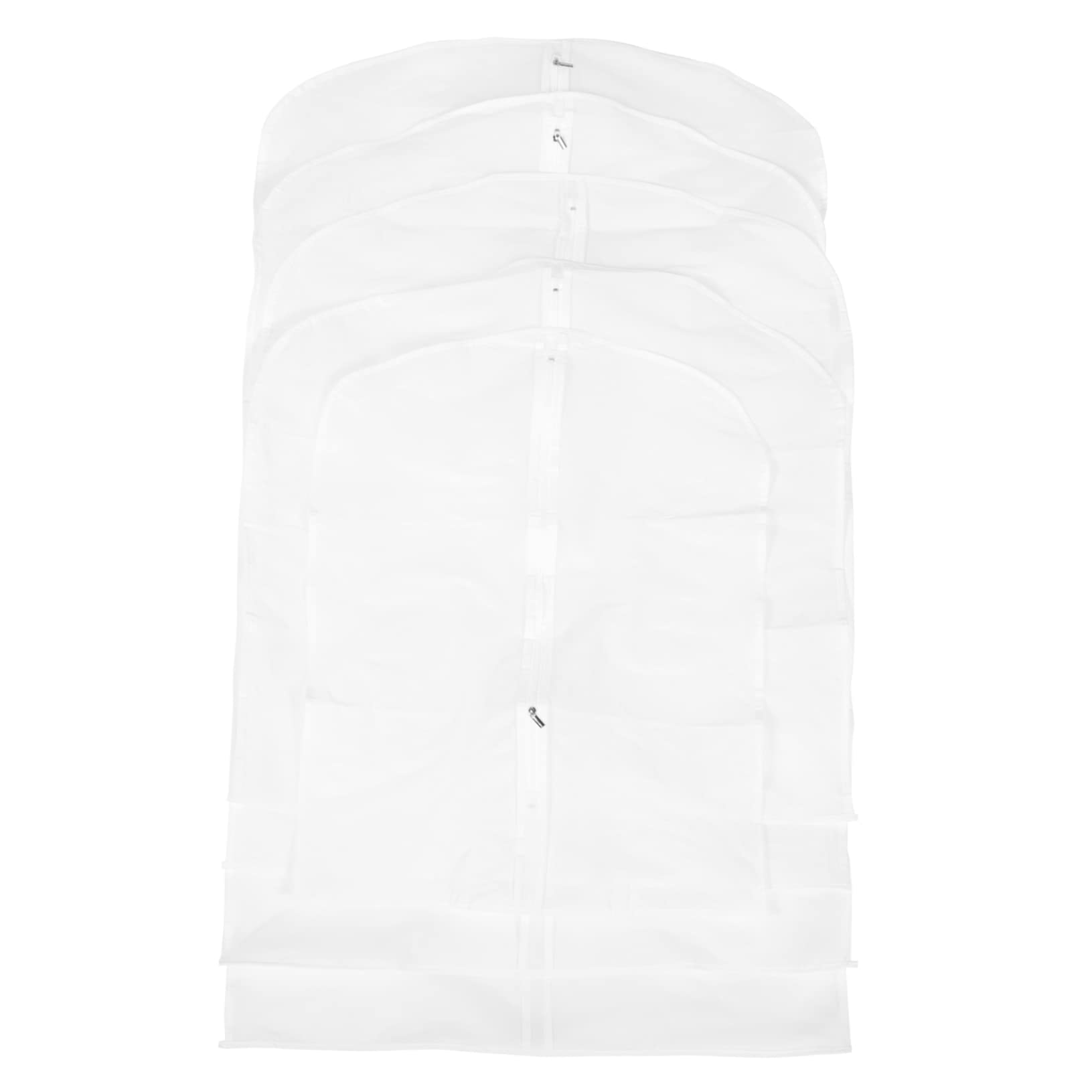 5piezas Funda De Ropa Translúcida De Prueba De Polvo Para Almacenamiento De Vestidos y Trajes Material Resistente y Reutilizable Para Hogar