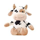 Esta muñeca de vaca está hecha de felpa de primera calidad y algodón de alta elasticidad.