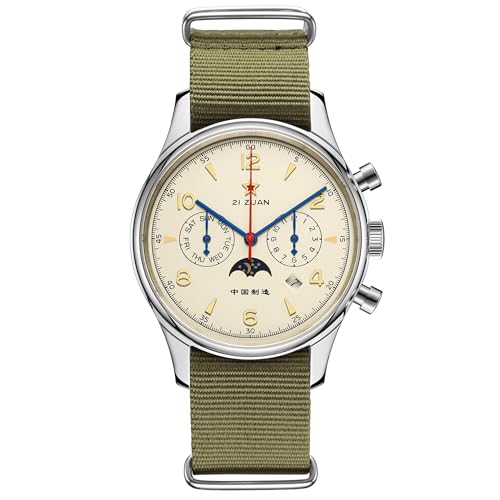 Movimento automatico Seagull ST1654: dotato di movimento a carica automatica Seagull ST1654, non è richiesta alcuna carica manuale e può essere alimentato continuamente per l'uso quotidiano. L'orologio in vetro zaffiro è resistente ai graffi e all'usura, con una forte trasmissione della luce e 30 metri di impermeabilità quotidiana (resistente alla pioggia/lavaggio a mano), che soddisfa l'affidabilità dell'uso quotidiano.