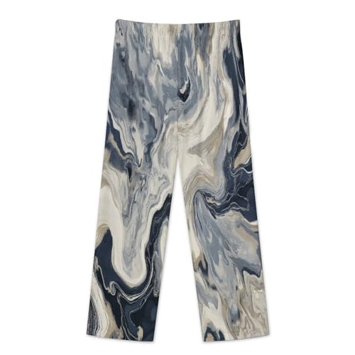 Pyjama femme printemps été à imprimé marbre ensemble 2 pièces