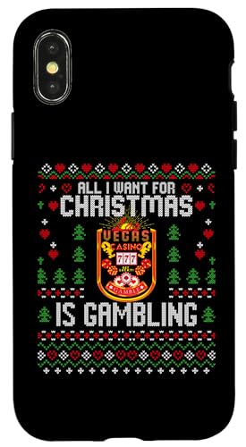 Christmas Poker Casino �M�����u�� ���X�x�K�X �X�� Xmas �Z�[�^�[ �X�}�z�P�[�X iPhone X/XS �p