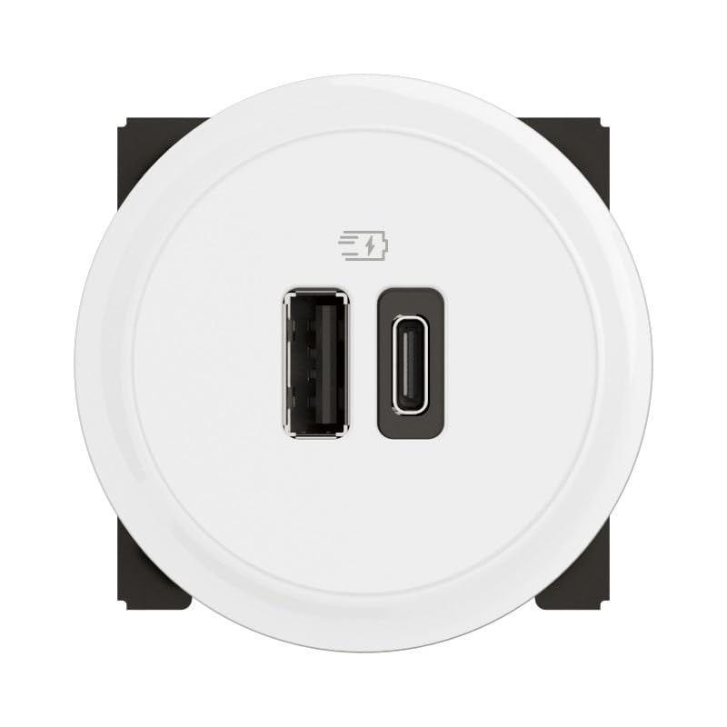 Chargeur USB Legrand double type A et C pour un plan de travail de cuisine épuré