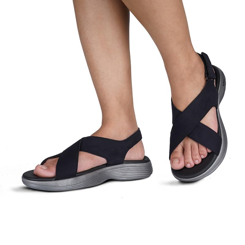 Image of HAPPENSTANCE | Grace | Velcro Closure Sandals for Women - Simple and Comfortable