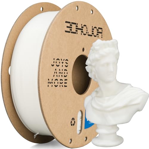 3DHoJor PLA 1.75mm 1kg Filament for FDM 3D Printers - White