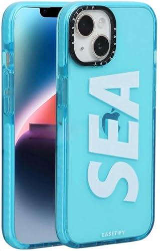 Image of for iPhone 15 Plus SEA Case Transparent, Grip Case Silicon Slim Fit Shock-Absorbing TPU Bumper & Anti-Yellowing Clear Protective Back Cover for iPhone 15 Plus (Blue,01)