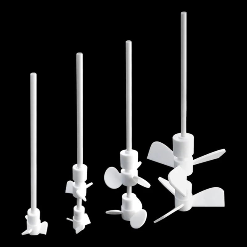 High Temperature Resistant PTFE Mixing Paddle - Double Layer Three-Blade Stirring Rod (300-500mm) for Laboratory Use(300x60x8mm)