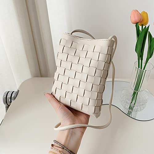 Image of Woven Small Crossbody Bags Cell Phone Purse for Women Teen Girls Small Shoulder Phone Bag