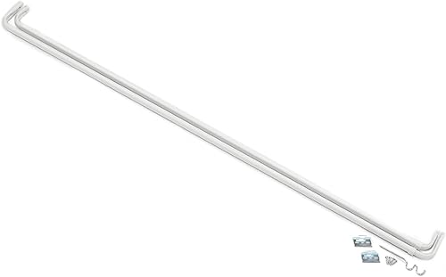 Fantasia - Barra de cortina doble de 48 a 86 pulgadas de ancho ajustable para ventanas con soportes y herrajes, fácil de instalar