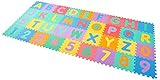 パズルマット 36枚組 10ｍｍ 30x30cm ジョイントマット プレイマット マット 36枚セット キッズ パズル アルファベット 英字 知育 PE樹脂 防音 水洗い 保温 耐熱