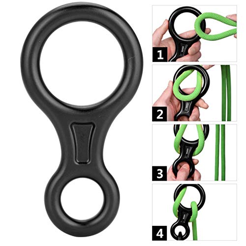 Figura 8 Descendente de corda, anel de engrenagem de resgate de escalada Anel de escalada 8, 35KN Fi