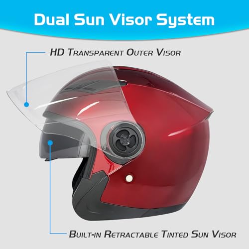SanQing Open Face 3/4 Half Helmet