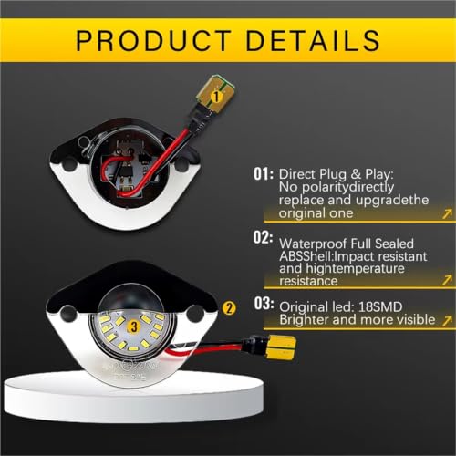 Luz LED de matrícula para Ford Mustang GT 1994 a 2004 lámpara trasera número 6