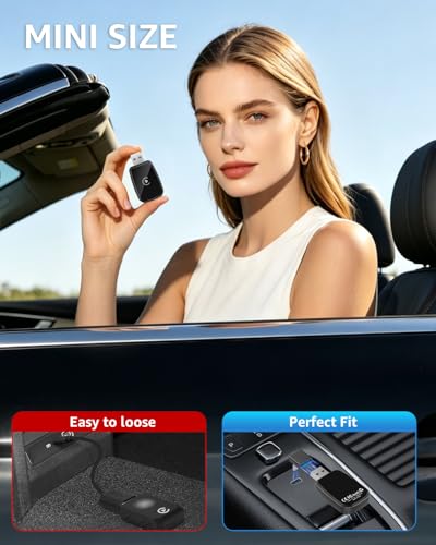 Image of 4 in 1 Wireless CarPlay Adapter Car Screen Mirroring Adapter for Apple iPhone& Android, Convert Wired CarPlay to Wireless, Stable Control & No Delay Latency, Plug and Play
