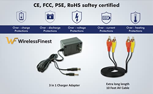 image for AC Power Supply Home Charger + Audio Video AV Cable RCA Adapter Cord T
