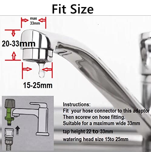 Denkerm Universal Connector Pipe Connector, Watering Hose Adapter Kitchen Pipe Connector Faucet Adapter, Watering Accessories Hose Connector, Home Kitchen For Garden For Patio(Green) #TOP1