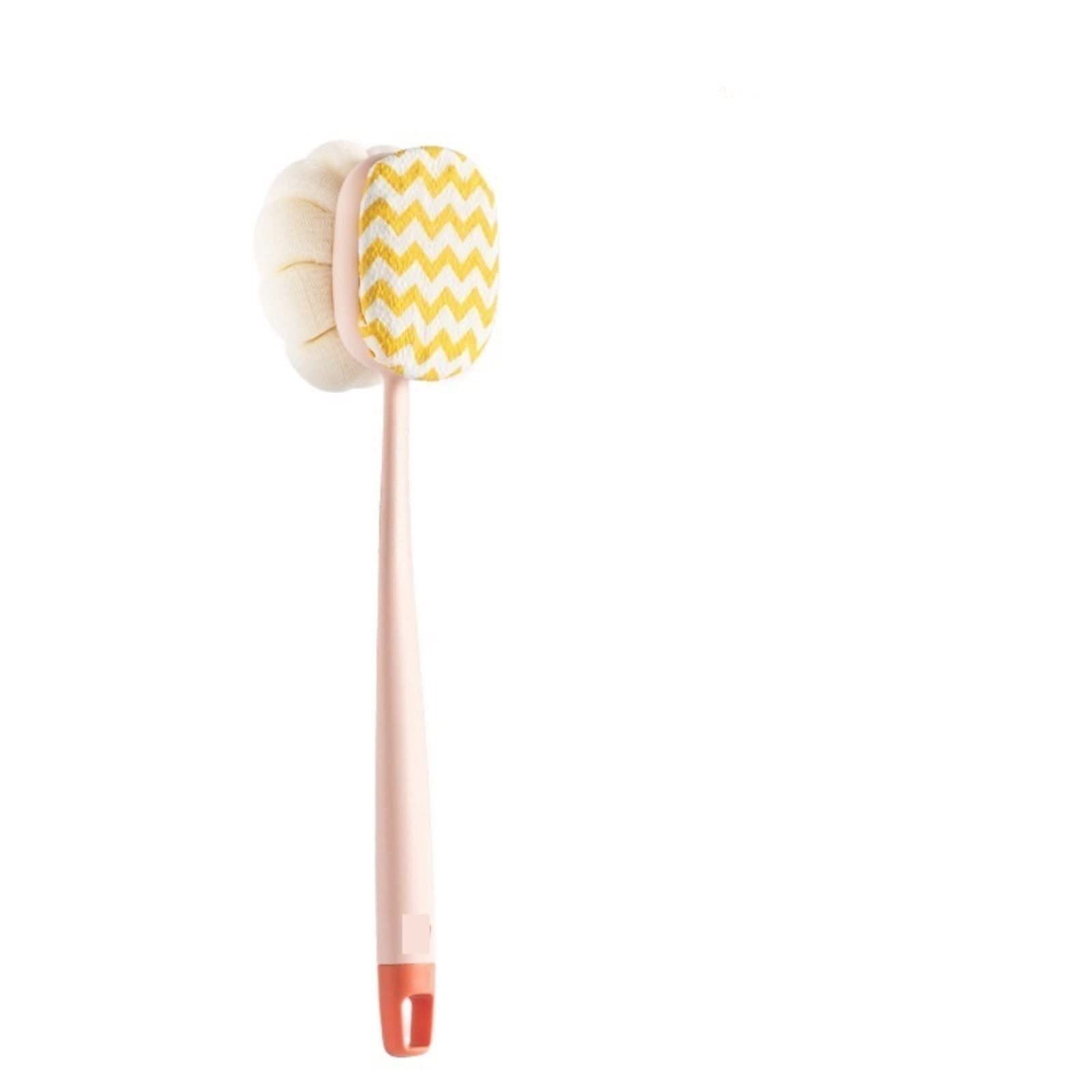 Szczotka do kąpieli pod prysznicem, Long Handle Bath Brush Multicolor Back Scrubber Shower Sponge(Pink)