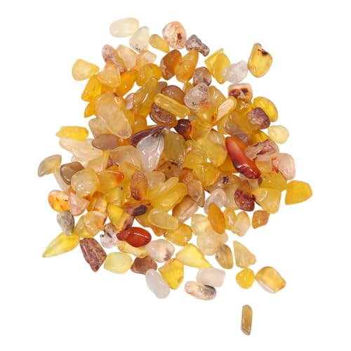 CIYODO Grava de ágata amarilla pecera piedras de acuario acuarios conformado grava para acuario rocas pulidas decorativas piedras decorativas para jardin rocas para plantas rocas del río