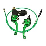 TC-Motor Green Brake Clutch Handle Levers + Clutch Cable For Chinese Pit Dirt Bike Motorcycle 50cc 90cc 70cc 110cc 125cc 140cc 150cc 160cc