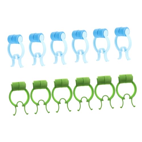 Beaupretty Pinza Nasal Doméstica 12 Piezas Azul y Verde, Clips para Epistaxis Hechos De Eva y Pom, Compactos y Portátiles para Uso Casa, Viaje y Cuidado Nasal Práctico