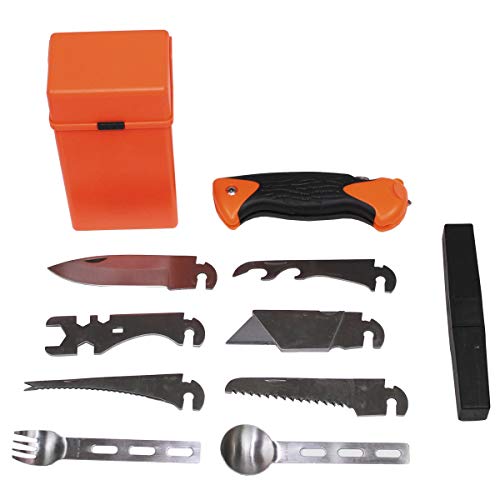 Kit de survie MFH EXTREM orange 27 outils contre les imprévus en montagne