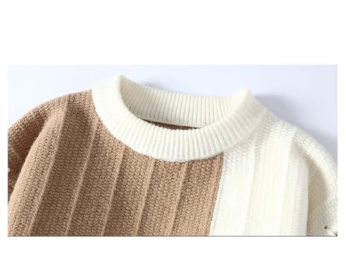 Meno-Neck Patchwork Sweater Casual Warm Comfortable Knit Sweater Sweaters3