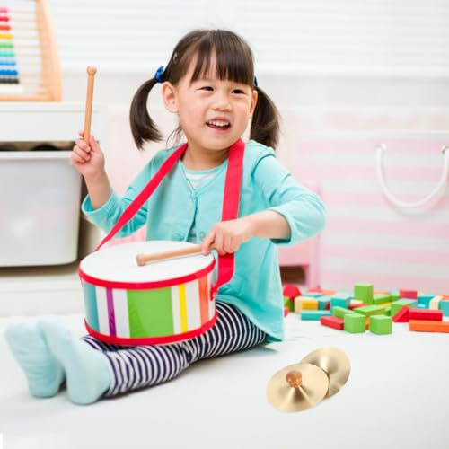 image for Vaguelly Finger Cymbals with Wooden Handles, 1 Pair Copper Band Cymbal