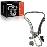 A-Premium 8PCS Engine Timing Chain Kit W/Sprocket & Tensioner & Guide Compatible with Ford & Lincoln - Explorer 2012-2019, Escape, Fusion, Focus, Edge, Mustang, Taurus, MKZ, MKC, MKT - L4 2.0L 2.3L