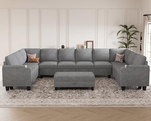 Belffin Oversized U Shaped Modular Sectional Couches for Living...