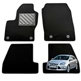 Tappetini Ford Focus III dal 2011-2018, Su Misura, Set 4 Pezzi Neri
