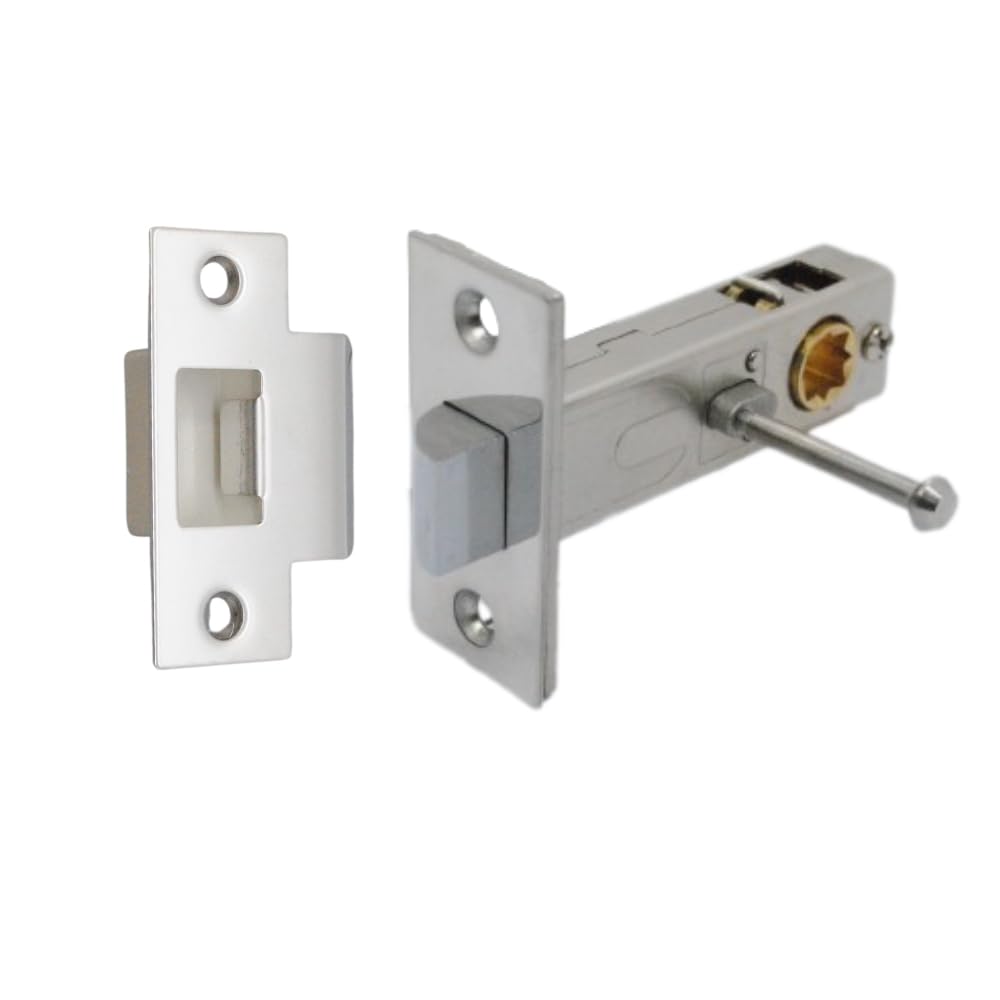Vibe (Polished Chrome) Premium Privacy Button Tubular Latch 57Mm Backset
