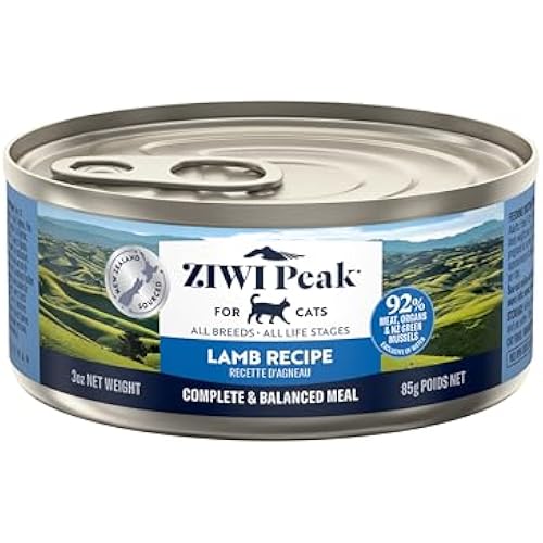 ZIWI Peak Wet Cat Food – All Natural, Lamb, High Protein, Grain Free, Limited Ingredient, with Superfoods 3oz Cans - Pack of 24)