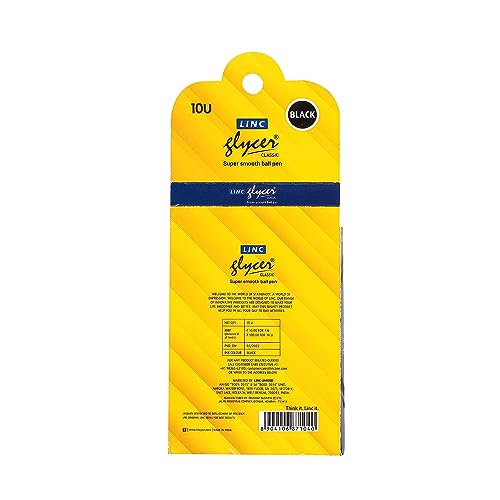 Image of Linc 0.6mm Glycer Ball Pen | Black Ink | Pack of 30