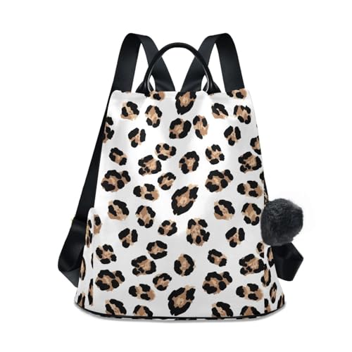 Sac à dos léopard multi-poches avec fermeture éclair antivol