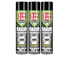 3 PEZZI Zig Zag Magnatela Maxi Formato da 600ml - Insetticida Ragni con Azione Residuale, Efficacia Immediata, Protezione Elevata, Facile Utilizzo,Evita la formazione di ragnatele.Made in Italy