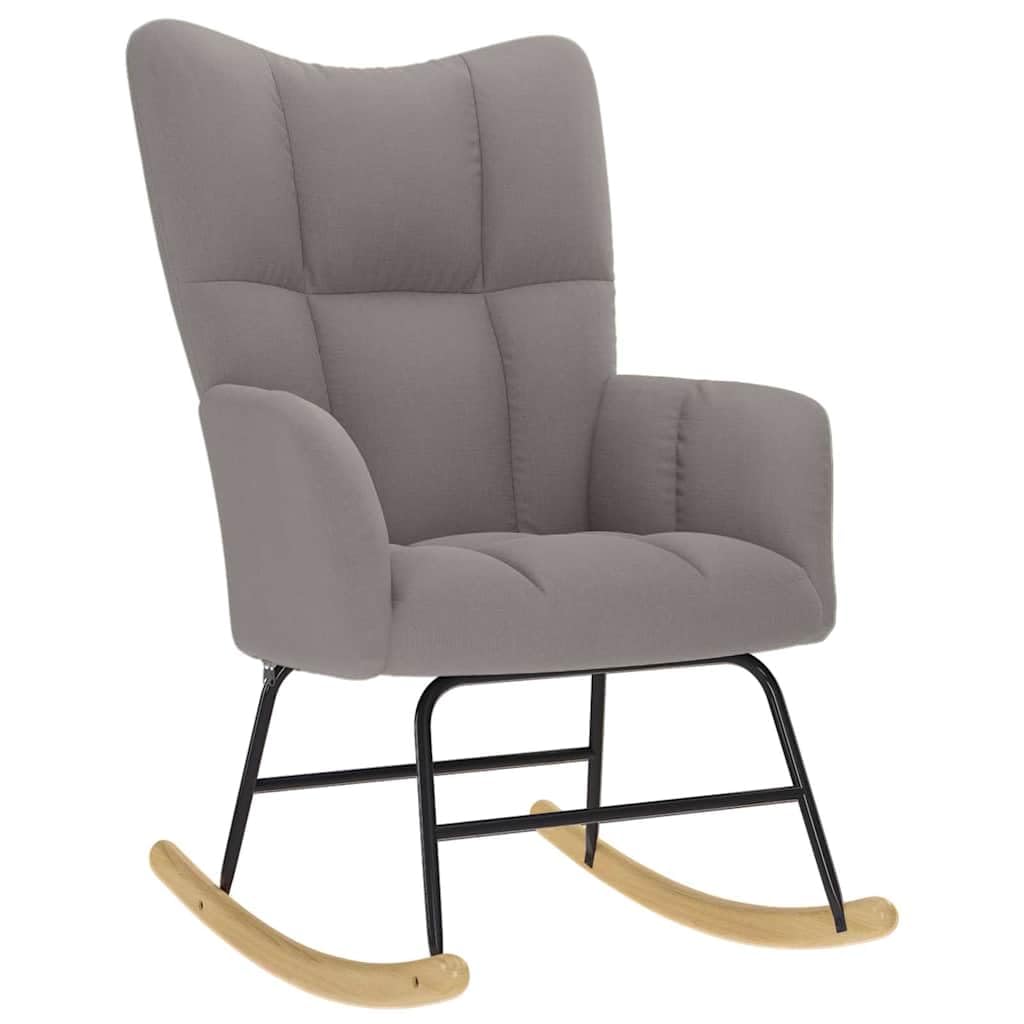 Poltrona a dondolo con poggiapiedi poltrona per allattamento in tessuto grigio marrone poltrona per allattamento, poltrona da lettura, poltrona relax, poltrona relax moderna per soggiorno
