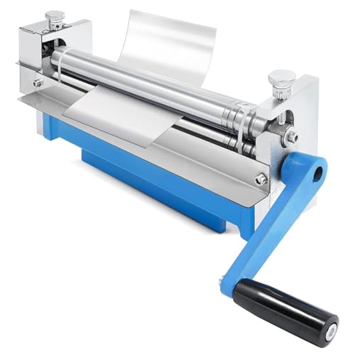 Máquina dobladora de Rodillos deslizantes, Herramienta para laminar chapas metálicas y Doblar Tubos manualmente con 2 Rodillos Desmontables para la fabricación y el conformado de Metales.