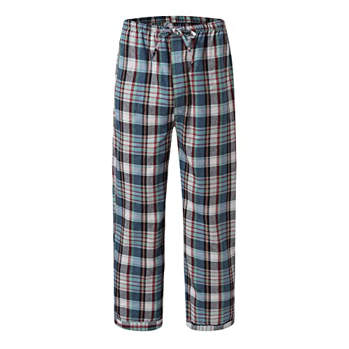 Mens Pajama Pants Buffalo Plaid Print Christmas Pajamas Bottoms Cotton Drawstring Elastic Waist Casual Soft Sleepwear4