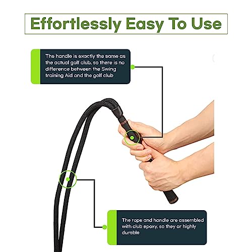 Image of Golf Swing Training Aid - Premium Rope Trainer Equipment (RopeSwing)
