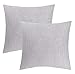 Decoratea Fundas Cojines 50x50 - Fundas de Cojín Decorativo Jacquard (Set de 2) para Sofá, Cama, Terraza, Salón. Fundas de Almohada Cuadradas, Suaves y Modernas (Liso Gris)