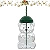 2026 New Bear Straw Cup, Cute Bear Straw Glass Mug with Leak-Proof Lid and Straw, for Coffee, Milk Tea, Beer, Juice, Wine, or Cocktails, Christmas Stocking Gifts (1PCS)