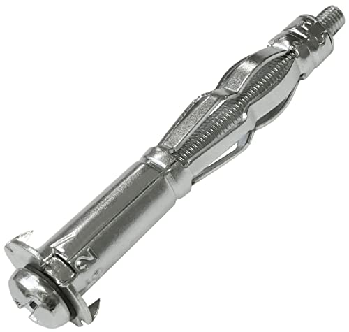 AERZETIX - C57490 - Juego de 10 Tacos de expansión Ø10x65mm para Placas de Yeso Cuerpo Hueco metálico - con Tornillo M5 - fijación en tabique seco - Color Plata