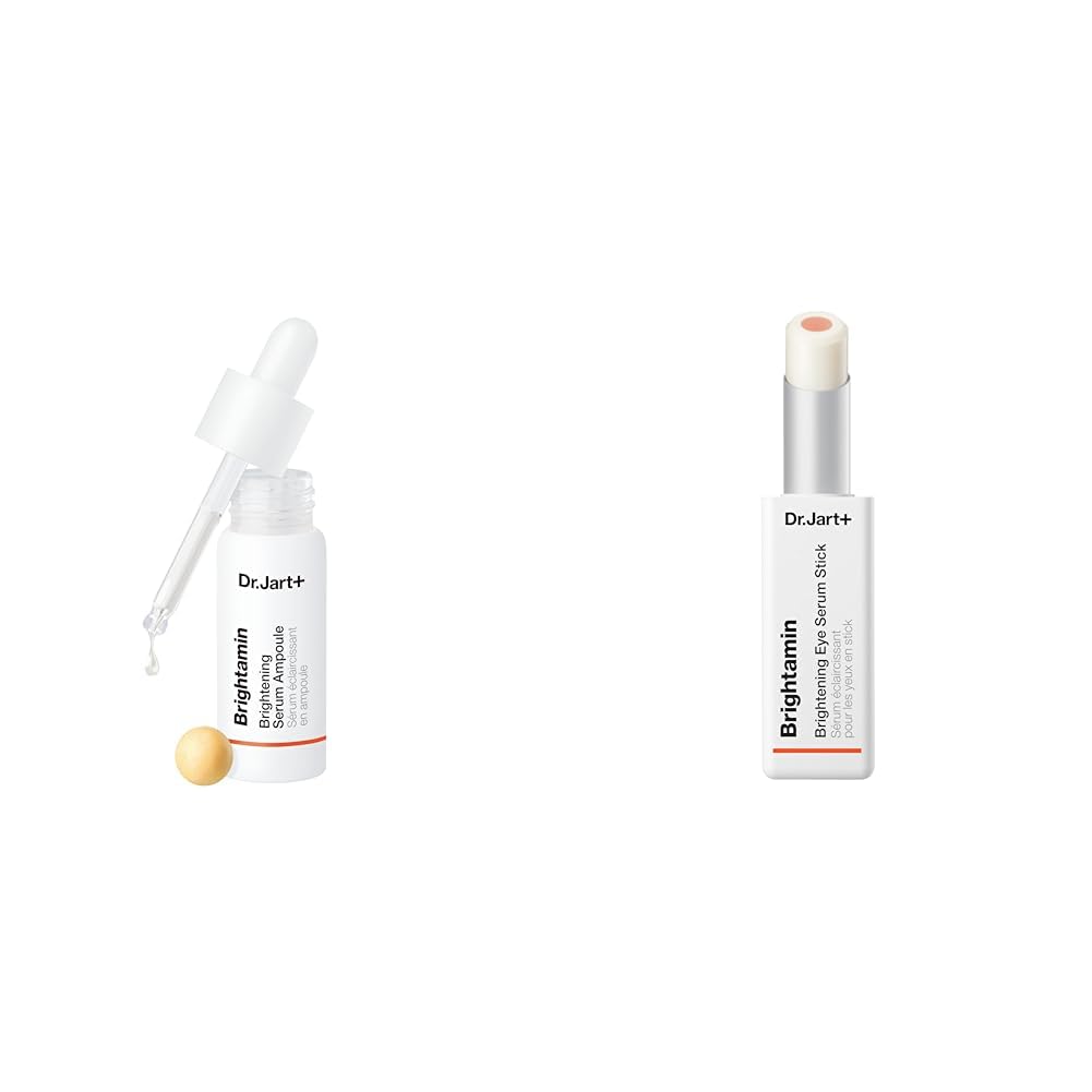 Dr.Jart+ Brightamin Routine - Brightening Serum (8.08 g) + Siero Contorno Occhi Illuminante Per Le Linee Sottili Visibili Con Vitamina C e Vitamina E (3.6 g) - Skincare Coreana