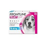 FRONTLINE Triact, 3 Pipette, Cane M (10-20Kg), Antiparassitario per Cani e Cuccioli di Lunga Durata, Protegge il Cane da Pulci, Zecche, Zanzare, Pappataci e Leishmaniosi, Antipulci 3 Pipette