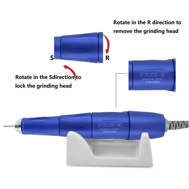 Electric Manicure Drill Pen Handle 40000RPM Strong 105L Micro Motor Handpiece for Strong 210 90 204 207 Marathon Control Box