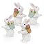 4 Small Easter Bunnies, White, Colourful, 6 Cm