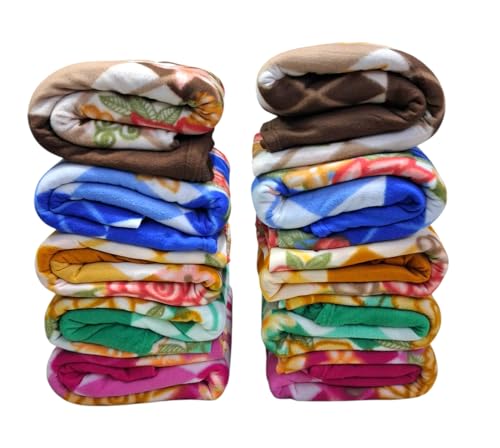 Image of MAMRAJ 500 TC Stylish Polar Fleece Single Bed AC Fleece Wool Blanket - 58x88 Inch || Skin Friendly || Multicolour || (Set of 6)