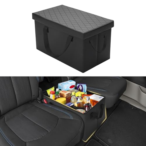 Image of Mixsuper Liner Car Seat Organizer for Chrysler Pacifica 2017-2026, Console Organizer Backseat Box for Pacifica, Supplies Dog Box Storage Bin Travel Accessories